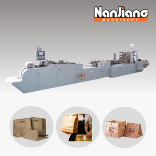 HD-550 Máquina para fabricar bolsas de papel de fondo cuadrado alimentadas por rollo