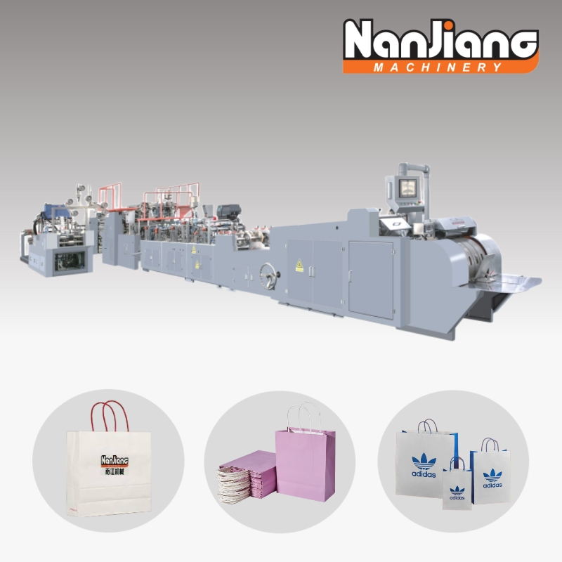 Bolsa de papel de hoja completamente automática WFD-350 con máquina de mango