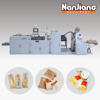 Máquina automática para fabricar bolsas de papel para alimentos con fondo en V WFD-400A